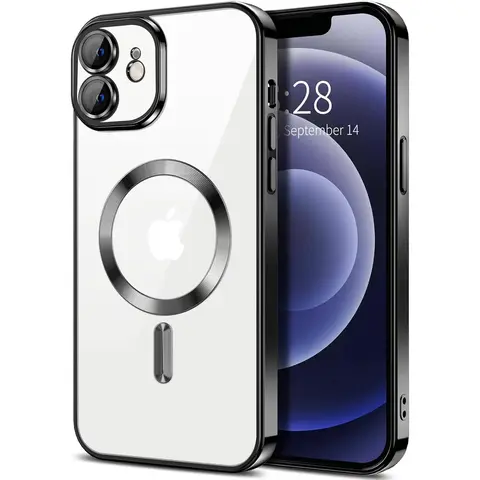 Entronix Case Transparent Case for iPhone 11 Clear Magnetic Case, [ Resistant] Slim Fit Shockproof Crystal Case Cover Protective Wireless Protector Dustproof