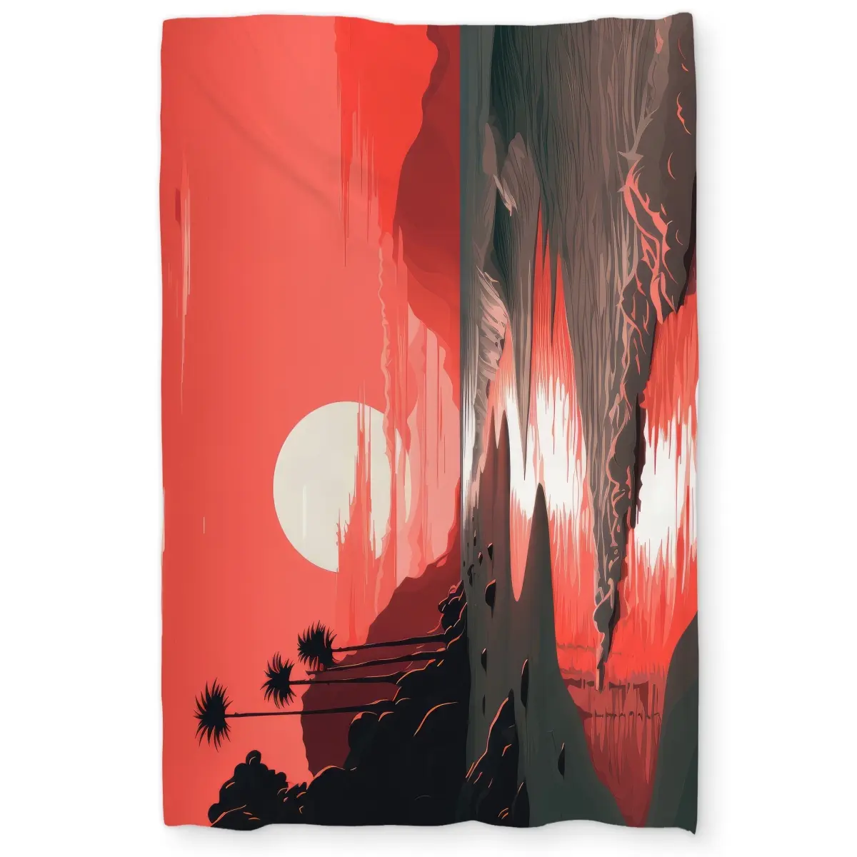 MWW C1DCTSW0J26Q0F Blood Sun Coral Twin Size Duvet Cover - Stylish Home Decor Accent