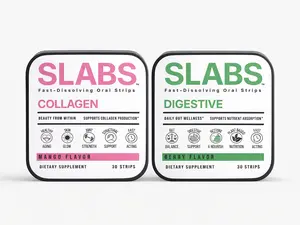SLABS Gut & Glow Stack – Digestive + Collagen Oral Dissolving Strips