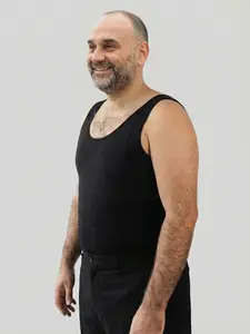 Men’s Compression Shapewear Tank – Waist & Chest Support, Seamless Sculpting Undershirt, Breathable Stretch Fit