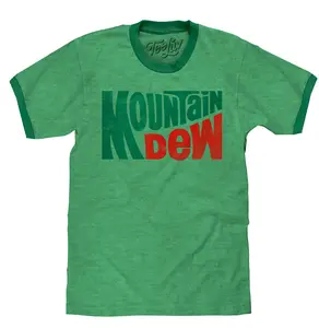 Vintage Mt Dew Ringer T-Shirt - Green Vintage Mt Dew Ringer T-Shirt - Green