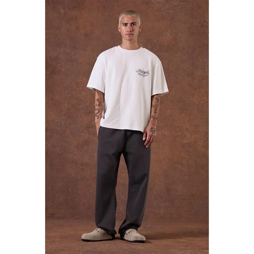 Pacsun Men's Washed Black Johnny Fleece Straight Sweatpants