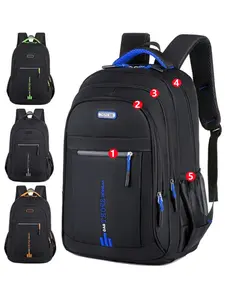 Men's Large Capacity Travel Backpack, Adjustable Straps, Multi-Pocket Business & School Bag, Travel Backpack, Casual Nylon Backpack, Backpack For School