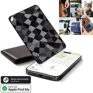 New Upgraded GPS Card Tracker,Anti-Loss Device,Compatible Android google and iPhone iosDual-System Finder,Global Precise Positioning,Supports Wireless Charging,For Cars Wallets Pets Children Elderly GPS Finder