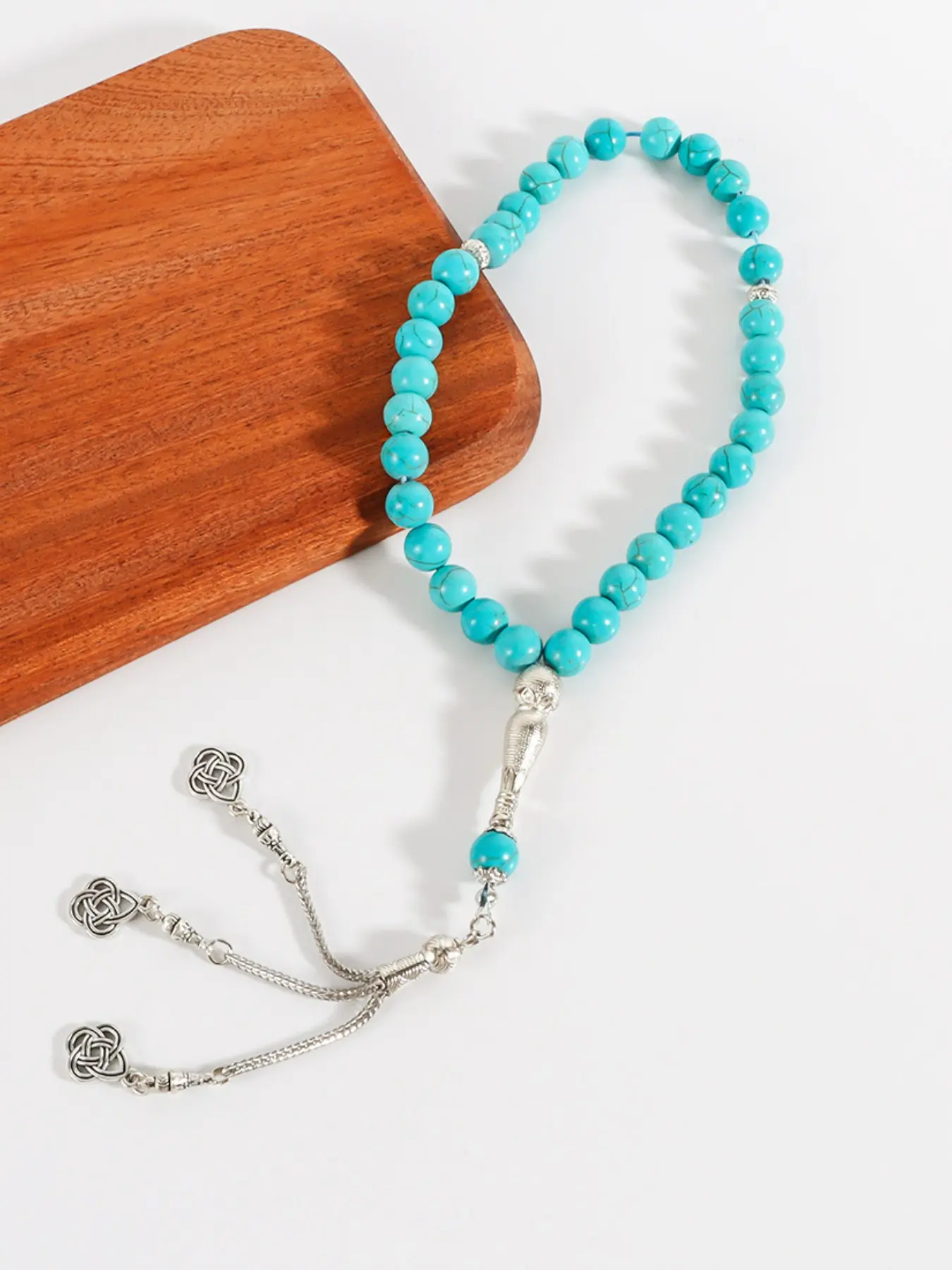Islamic Muslim Prayer Beads 33 Turquoise Beads Arabic Worship Hand String, Prayer Rope, Islamic Jewelry, Prayer Accessories