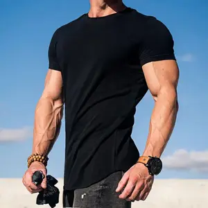Men's Slim Fit Short Sleeve Muscle Sports T-Shirts, Athletic Workout Gym Tops, Fashion Tees