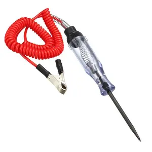 6V-12V-24V DC  Circuit Tester Light, Professional Auto  Continuity Test, Automotive Electrical  Test Light/Long Probe for Wire/Fuse/Socket and  - Red