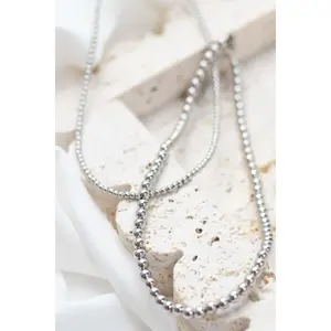 Silver Beaded Necklace