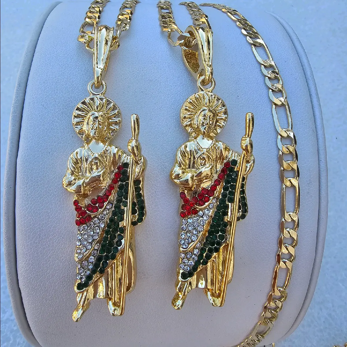 san judas tadeo flag colors necklace san judas tadeo flag colors necklace