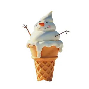Fleece Blanket, Cute Ice Cream Snowman Blanket, Winter Snuggle Blanket, Holiday Gift, Arctic Throw Blanket, Cozy Christmas Blanket