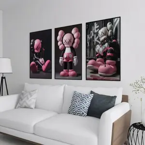 Set of 3 KAWS Posters – Hypebeast Wall Art Minimal | Graffiti Decor