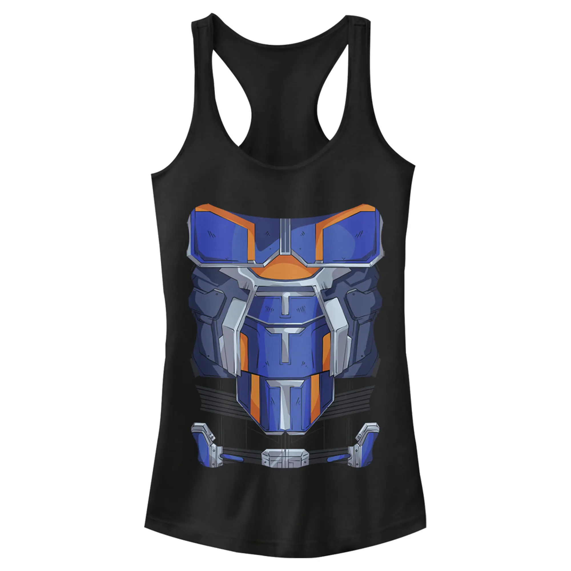 Juniors Womens Marvel Black Widow Taskmaster Costume Racerback Tank Top