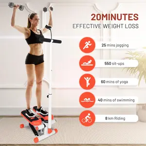 Mini Stepper with Resistance Bands,Steppers for Exercise at Home, Stepper with Handlebar and Phone Stand, Adjustable Height Stair Stepper 330 lb Capacity, Fitness Stepper with LCD Monitor,stepper exercise,exercise equipment,fathersdaygifts step machine