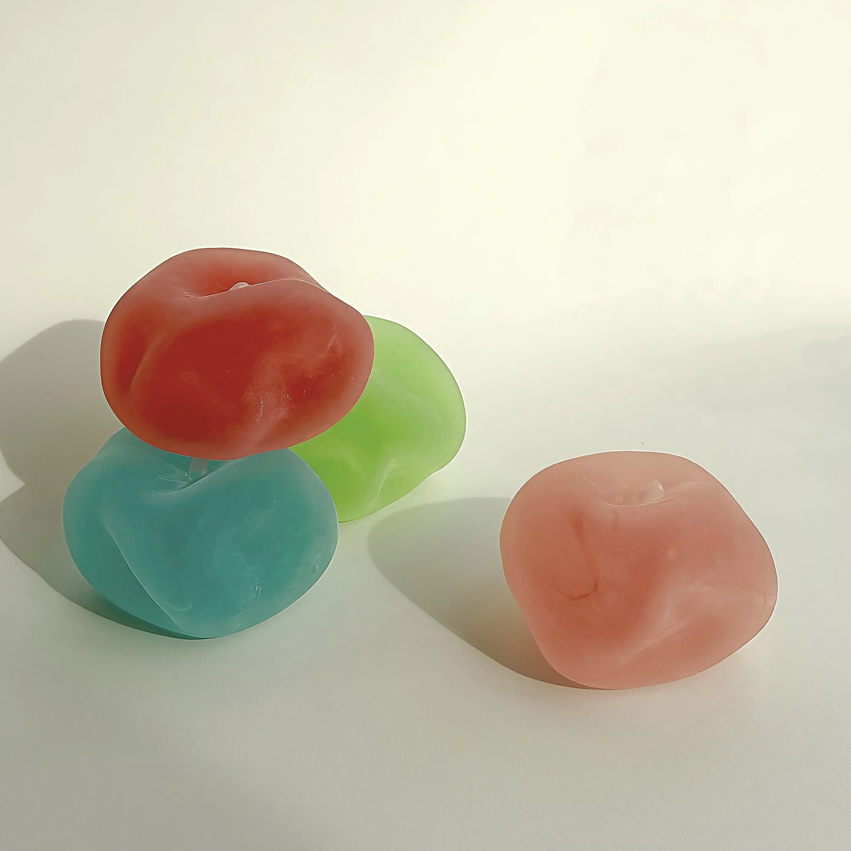 Mochichi Bare Touch Floppy Apple Squishy Stress Ball, Ultra-soft Fidget Toy for Stress Relief & Anxiety, Smooth Gel Shapeable Sensory Toy for Kids Adults