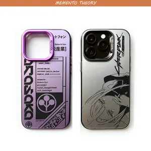 Cool Edgerunners C-Cyberpunks Plating Case ,Stylish & Durable Christmas Gift: Fashionable Phone Case for iPhone 11-17– Perfect Blend of Protection and Trend