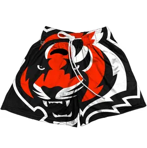 Custom Bengals Shorts Unisex Basketball Shorts Workout Sport Knee Pants With Pockets Athletic Sweat Walking Sunmmer Embroidery Shorts S-3XL