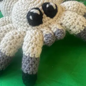 Crocheted Giant Jumping Spider Plushie Christmas Gift Jumping Spider Decoration