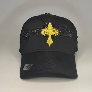 Premium highquality hat cross crown gold 90hats