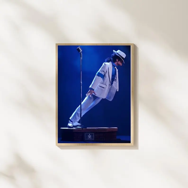 Michael Jackson Smooth Criminal Lean Poster | Iconic Anti-Gravity Pose Print | King of Pop Music Wall Art