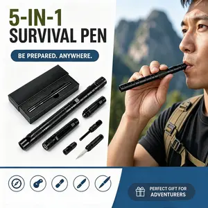 [Ideal Father's Day Gift]Multifunctional outdoor pen, waterproof and rainproof, five-in-one configuration