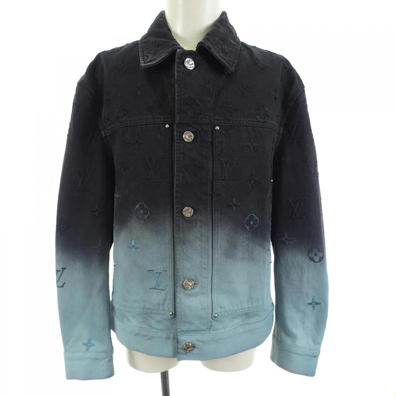 Pre-owned Louis Vuitton Denim Small Leather Goods Embroidered Jacket
