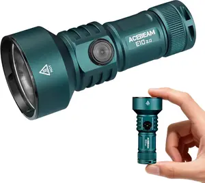 E10 Longest-Range Pocket EDC Flashlight 715 Meters, 1200 High Lumens Rechargeable LED Flashlight with Magnetic Base, Super Bright Small Mini Flashlight for Home, Camping, Working(Teal)