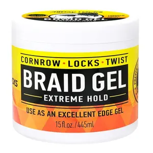 AllDay Locks Braid Gel Extreme Hold - Braiding Gel for Cornrows, Locks, & Twisting, Moisturizing Edge Control for Women and Men, Natural Formula for Extreme Hold - 15 oz Jar