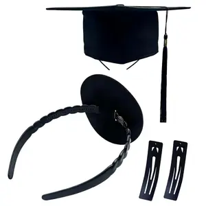 Graduation Cap Headband, 2 count Anti-Falling Grad Cap Headband for Graduation Insert, Grad Hat And Gown  band Insert for Graduates Mentors Students Unisex Hat Accessory