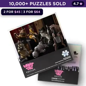 What The Puzzles – Hisses And Kisses I 1000 Piece Jigsaw Puzzle for Adults, Premium Funny Gift, Non-Glare Puzzle with Hidden Details