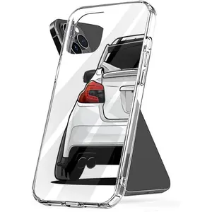 Phone Case Subie Shockproof WRX TPU Rear Detail Accessories Half Cover Ver Transparent Compatible with iPhone SE 7 8 X XR 11 12 13 14 15 16 Plus Mini Pro Max Samsung Galaxy Note S9 S10 S20 S21 Ultra Plus Protection Protective