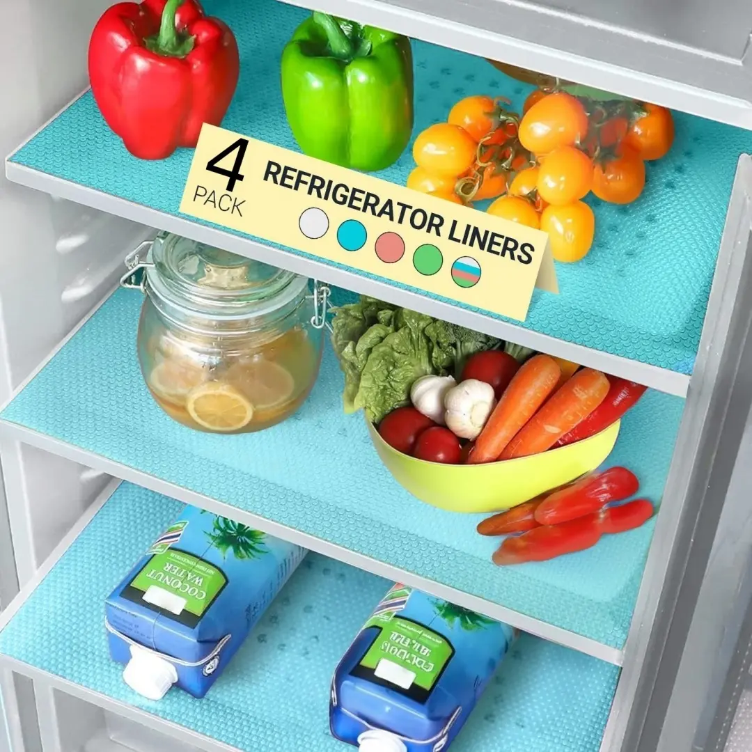 LMMAKE Refrigerator Liners Mats Washable, Refrigerator Mats Liner Waterproof Oilproof,  Fridge Liners for Shelves, Cover Pads for Freezer Glass Shelf Cupboard Cabinet Drawer