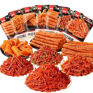 Spicy Strips,Latiao,7 Packs Chinese Spicy Sticks,Classic Piquancy Daily Party Latiao Delicious Snack2.2 Ounces Per