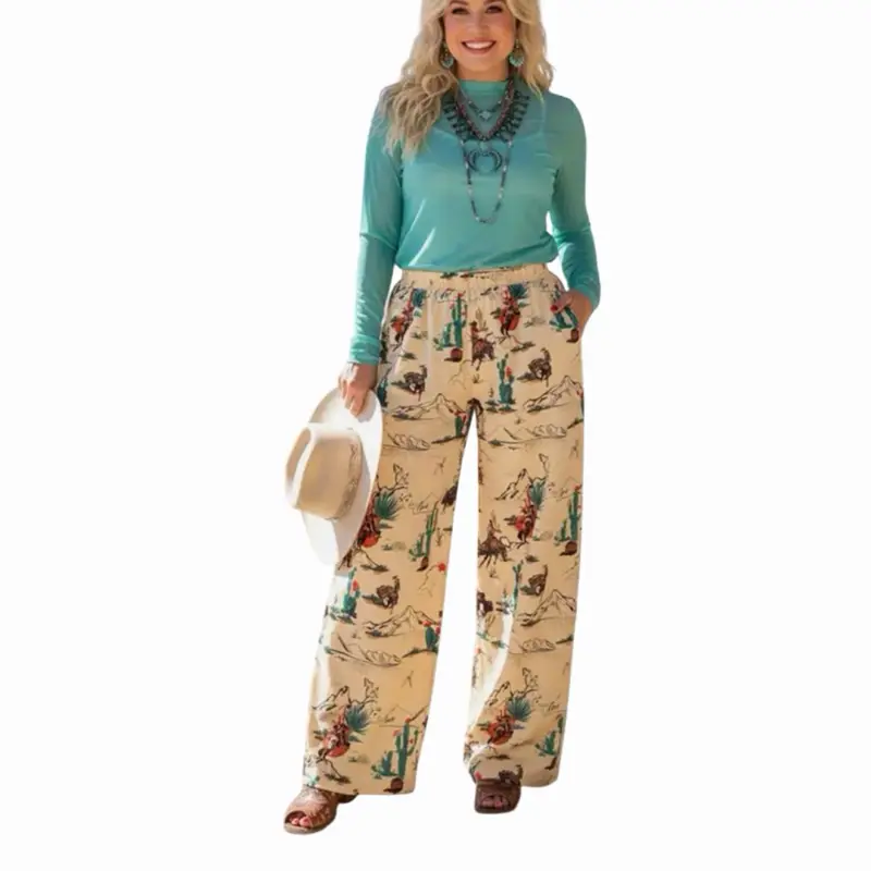 Women’s Cowboy-Rodeo Pants for Western Themed Events, Casual Wear Women’s Cowboy-Rodeo Pants for Western Themed Events, Casual Wear