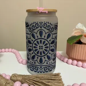 Talavera Mexican Glass Cup