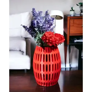 Aero Vase – Modern Red Decorative Vase | Sustainable Home Accent