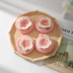 [3-Pack] Romantic Cherry Blossom Dishwashing Ball, Household Non-Shedding Cleaning Ball, Kitchen Non-Abrasive Dishwashing Cloth