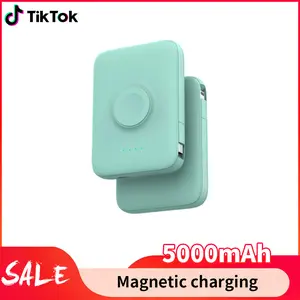The smartest tech find on TikTok right now.  Built-in cables, LED display, and it weighs less than your phone! Link in bio. Power bank Charging Wireless Durable Magnetic Smartphone Chargeable Electronic