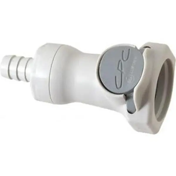 CPC Colder Products Gray Polypropylene Push-to-Connect Female Tube Connector, 60600 Model, 3/8" ID, Max 60psi Pressure, 1 Piece