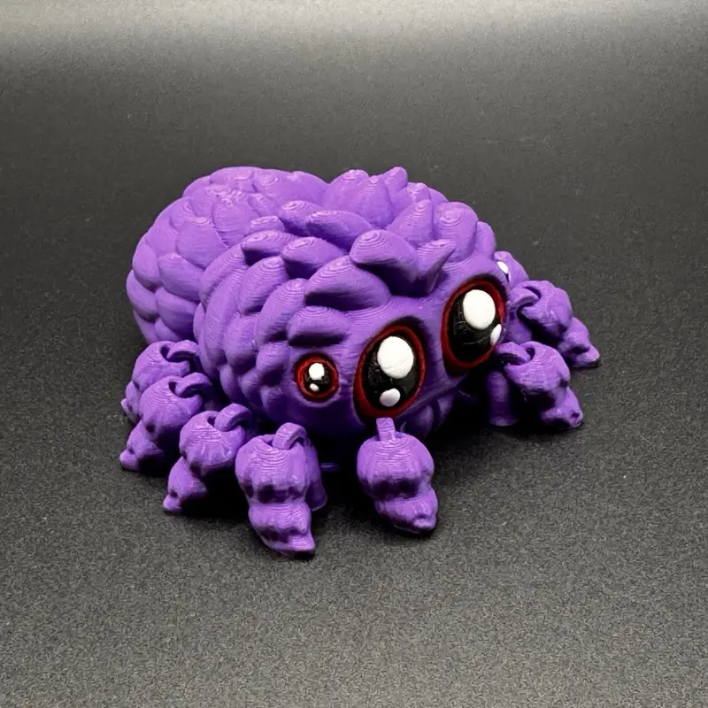 Cute 3D Flexy Spider Fidget Toy - Purple Color, Unique Design, Fun and Engaging Plaything