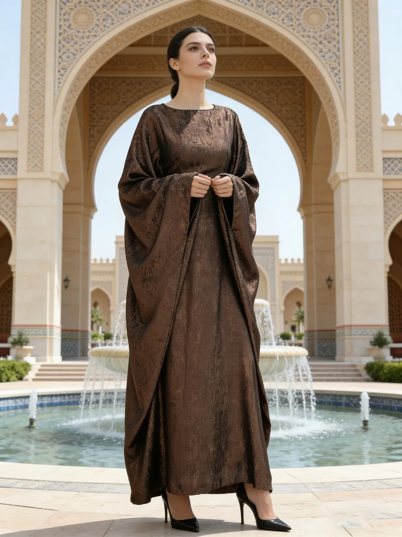 Women's Solid Color Abaya, Modest Long Sleeve Abaya for Daily Wear, Islamic Modesty Clothes, Ladies Islamic Clothing for Muslim for All Seasons, Loose Abayas for Eid