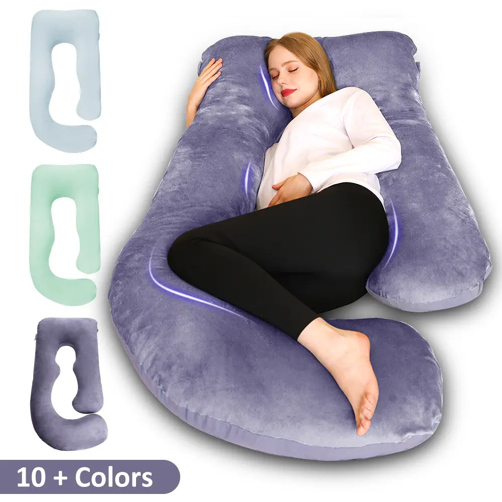 Chilling Home Pregnancy Pillows for sleeping, J Shaped Full Body Maternity Pillow 58-63 inch,Pregnant Women Must Haves,Support For Back,legs,Belly, Hi