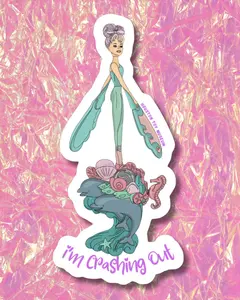 90s Toy Sky Dancer 'Crashing Out' Vinyl Sticker