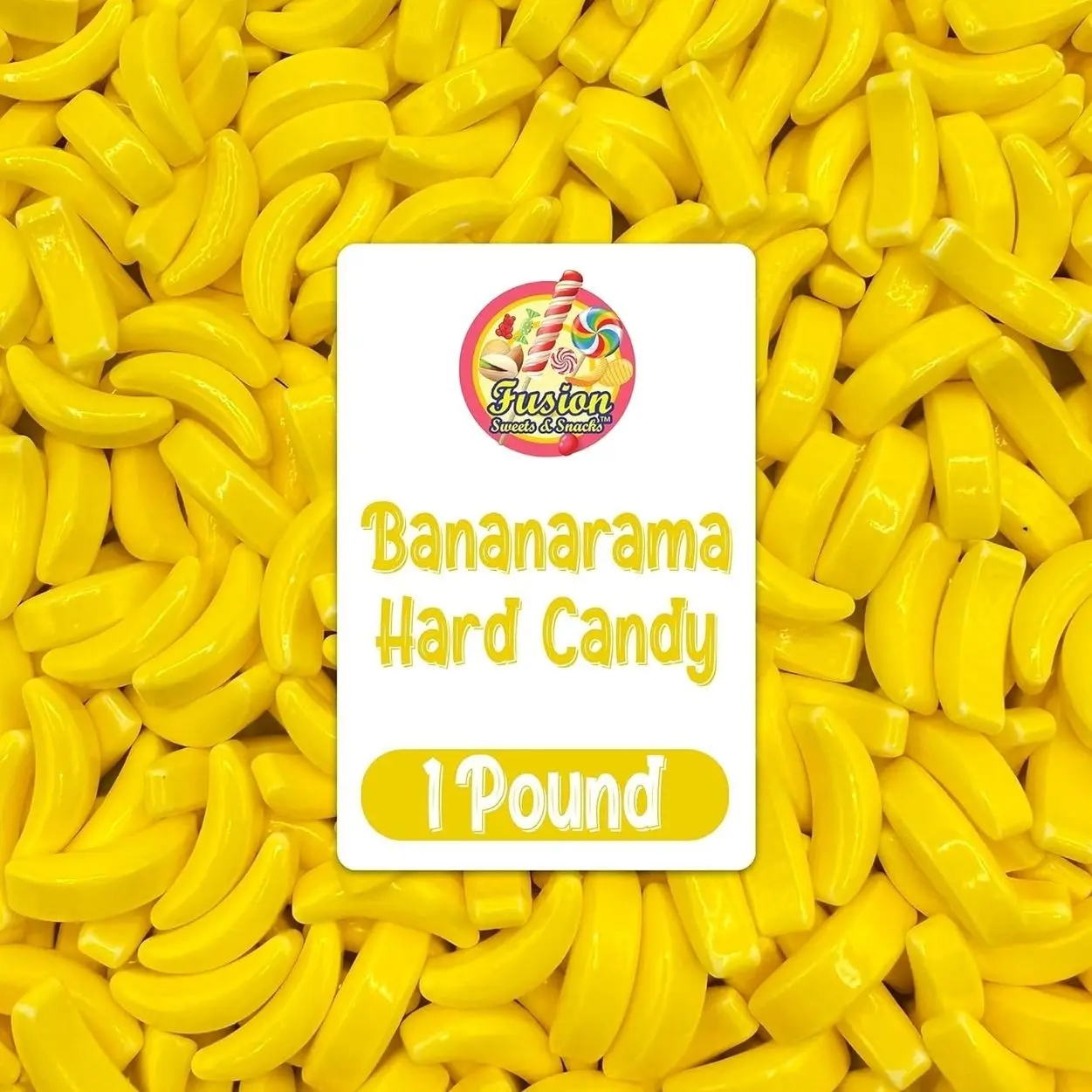 Bananarama Banana Candy – 1 LB Bulk Banana Flavored Hard Candy – Yellow Banana Candies – Candy Bananas for Gumball Machine Refills, Buffets, Party Favors, Gifts & More