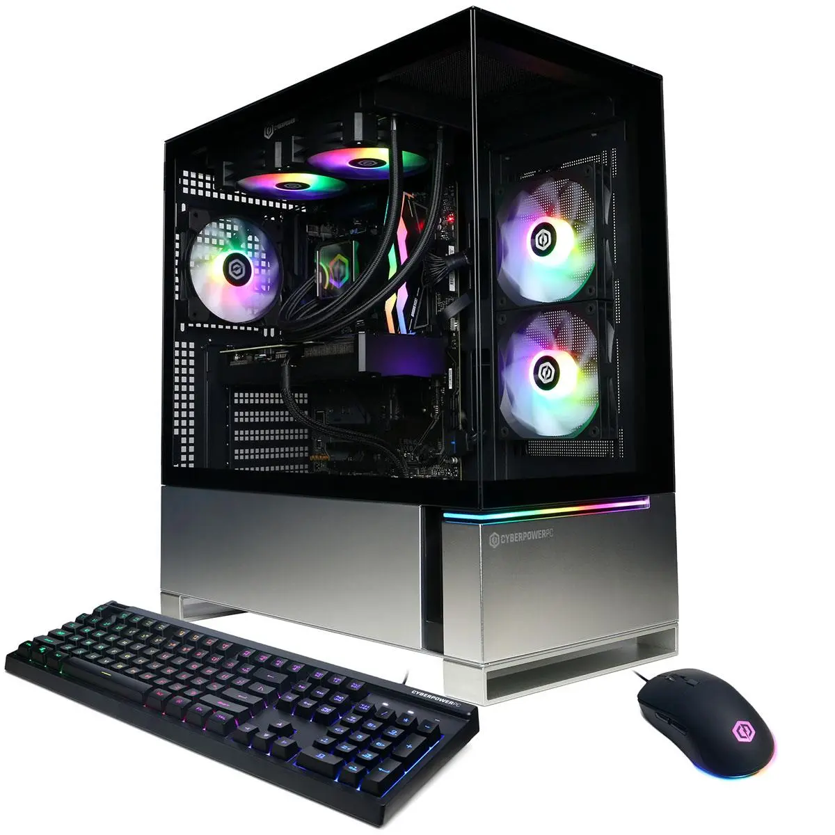 CyberPowerPC Gamer Supreme Liquid Cooled Gaming Desktop Computer, AMD Ryzen 7 8700F 4.1GHz, 32GB RAM, 2TB SSD, NVIDIA GeForce RTX 5070 12GB, Windows 11 Home, Black