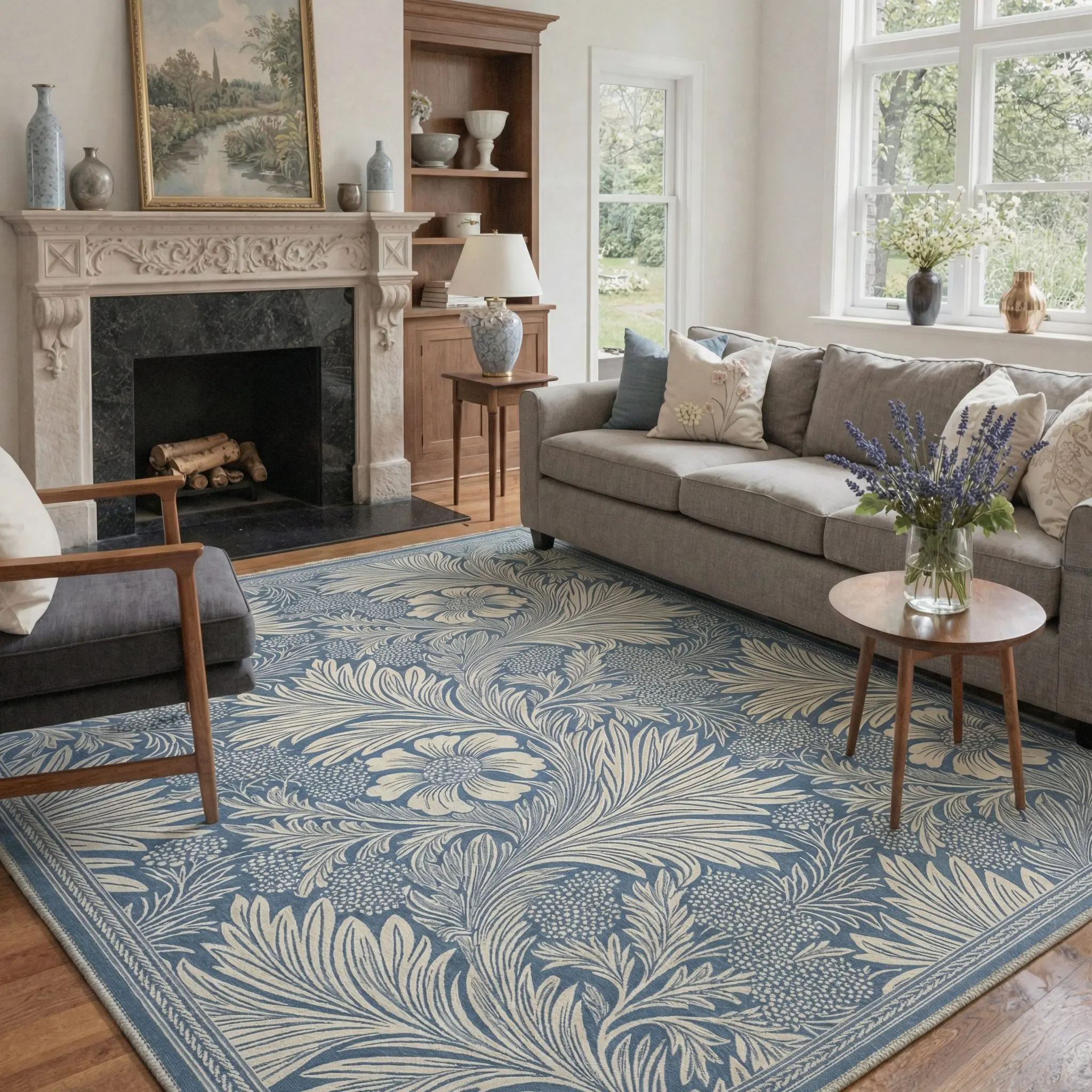 【Deals For You Days】BEIMO Carpet – Machine Washable, Pet Friendly, Soft Area Rug, Non-Slip Floor Rug, Perfect Home Decor for Any Room ,ARC1481-INDIGO