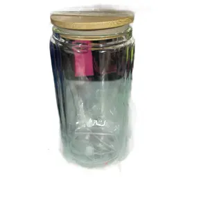 Custom Snowglobe Tumblers - Clear Glass with Gold Lid for Festive Beverages and Gifts