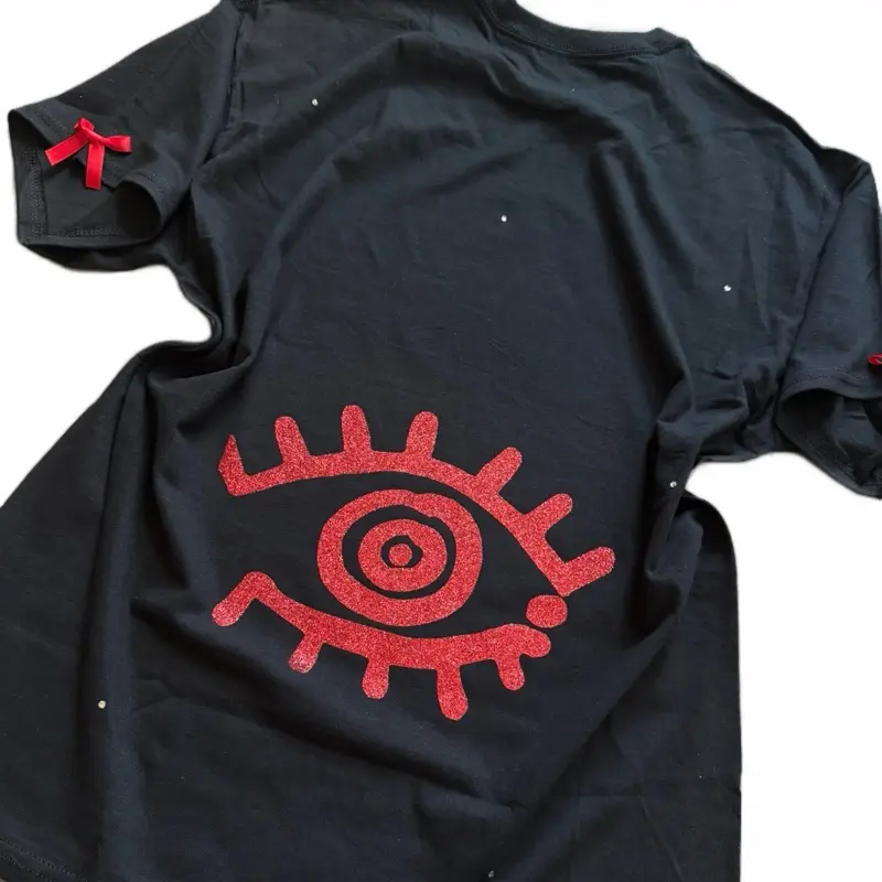FR EYE LOGO (low back) vinyl Rhinestone Tee Unisex