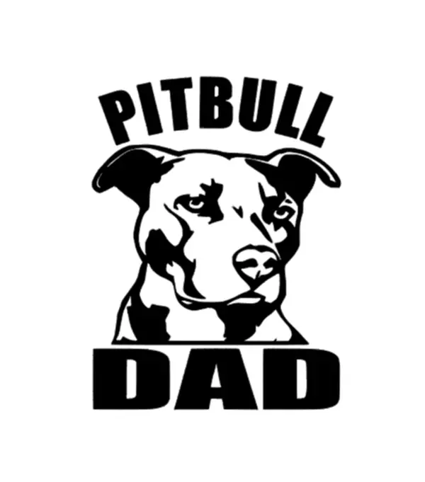 Pitbull Dad Vinyl Decal for Car Exterior Accessories 5x4 - Customizable Color