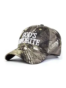 God's Favorite Adjustable Baseball Cap for Men & Women, Casual Sun Protection Hat for Spring & Fall Outdoor Travel, Camo Trucker