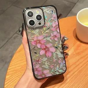 Floral Pattern Phone Case, Anti-drop Cellphone Protective Case, Total Protective Shockproof Mobile Phone Cover for iPhone 16 15 14 13 12 11 Plus/Pro/Pro Max